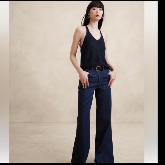 NWT BANANA REPUBLIC TEIA LINEN SWEATER TANK - Picture 6 of 7